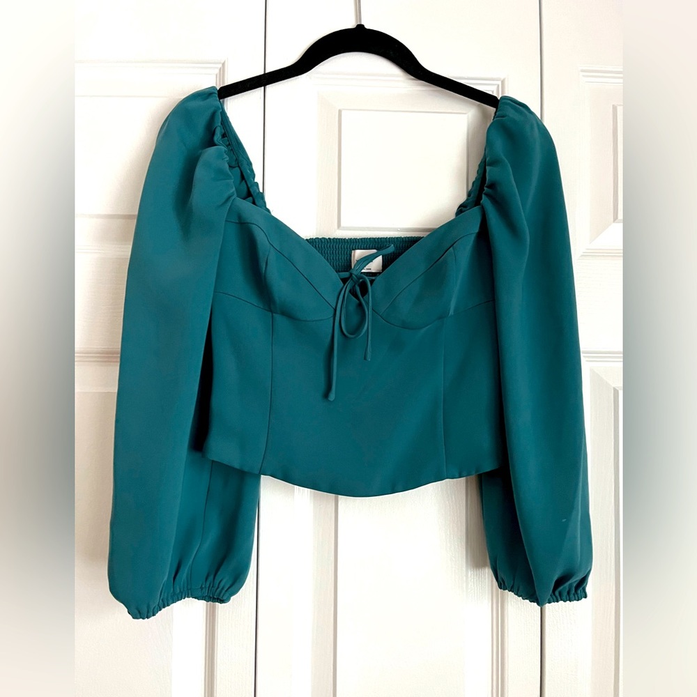 Aritzia Wilfred Novella blouse - green XS